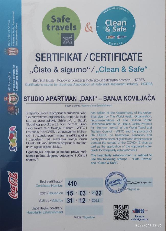 Studio Apartman Dani Banja Koviljača Dış mekan fotoğraf